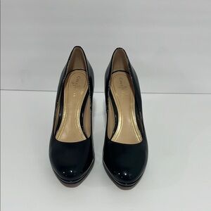 COLE HAAN Nike Air Black Genuine‎ Leather Heels Sz 7.5